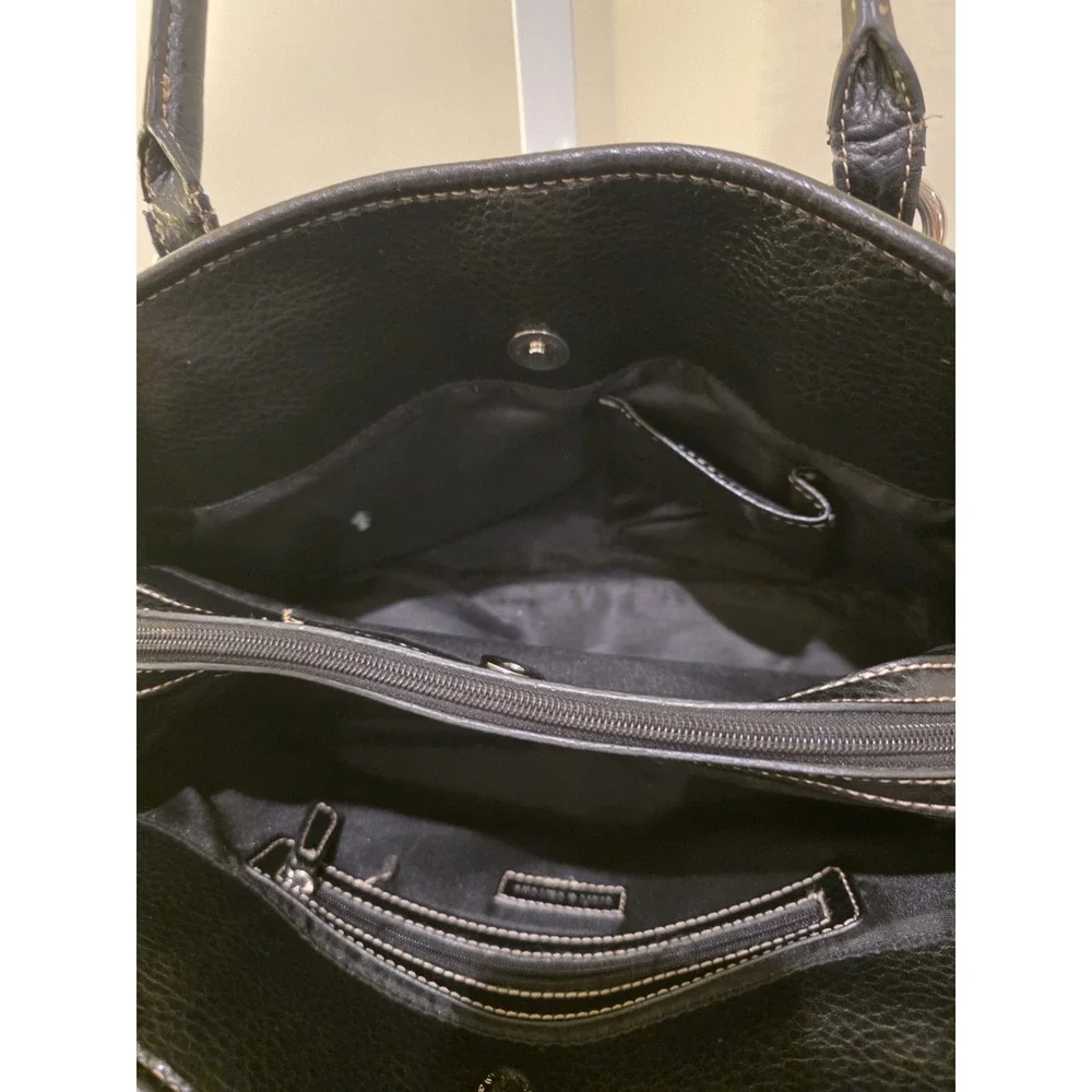 Croft‎ & Barrel Black Shoulder Bag Faux Leather Purse Y2K Style Preppy
